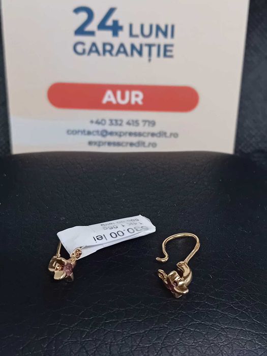 Cercei aur 14k 1.16g (B.25113 AG31 Barboi) Garantie 2 ani!