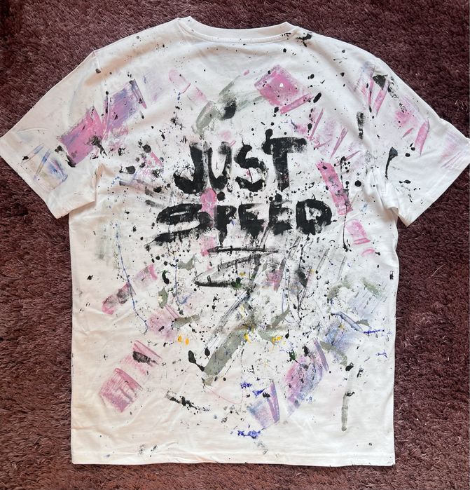 Ръчно рисувани фанелки съметани с принт