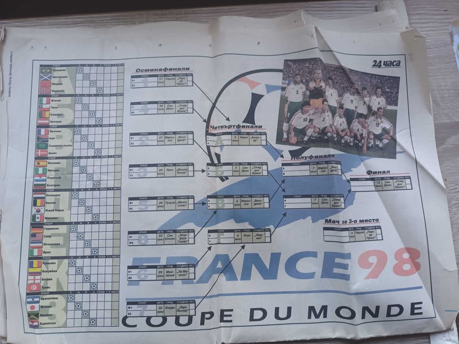 Вестник 24 часа - Световното първенство по футбол 1998 година