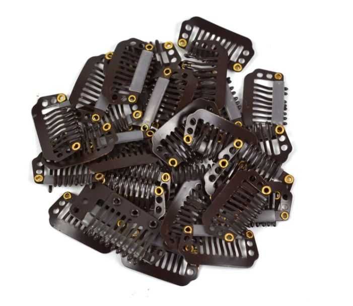 Клипси/шноли за екстеншъни - коса за удължаване, със силикон, 8/9 зъба