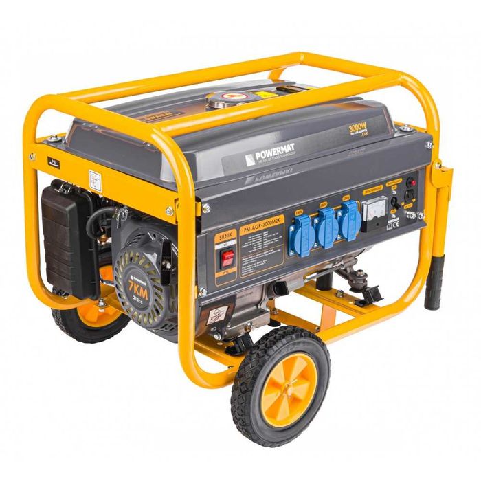 Generator 3kW 230V 12V manere roti motor benzina 7CP (PM1198) Tulghes ...