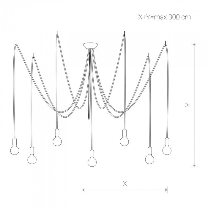 Lustră spider white 9743 Nowodvorski + cadou 8 becuri Philips