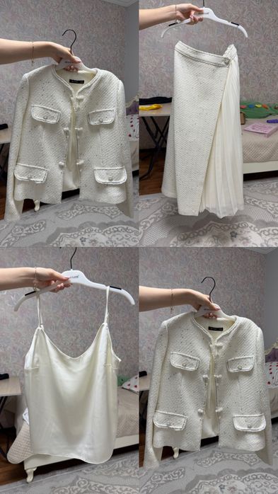 Белый костюм тройка