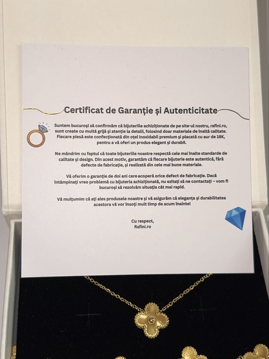 Set bijuterii complet NOU - placat cu aur 18k