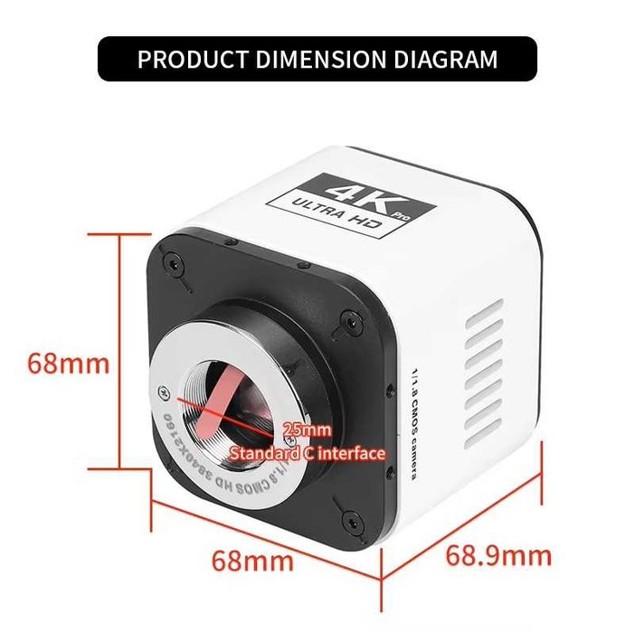 4K 60FPS дигитален микроскоп комплект SONY IMX678 CCD HDMI USB 200X