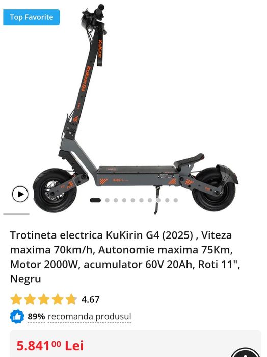 Vând Trotineta Kukirin G4
