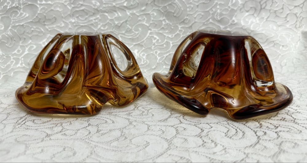 Пепельница чешское стекло