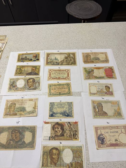 Bancnote din diferite tari - colectie / suvenir - pret în Poze