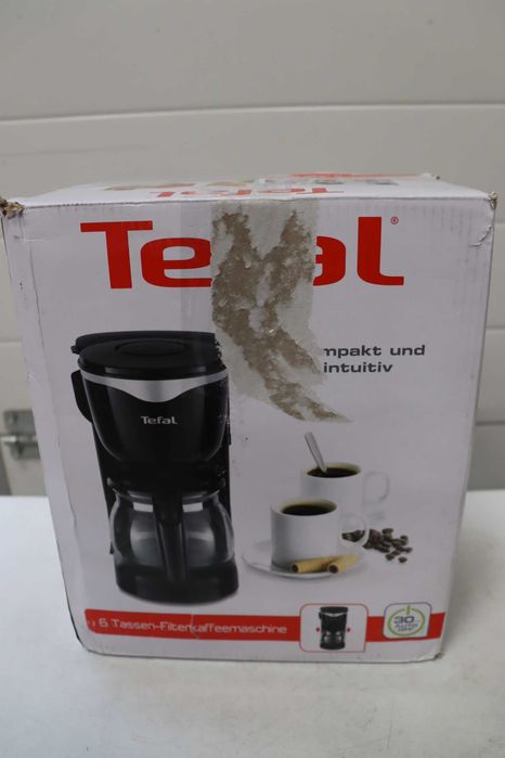 Tefal CM3408 Мини стъклена кафемашина 600 W 6 чаши Черна / Неръждаема стомана