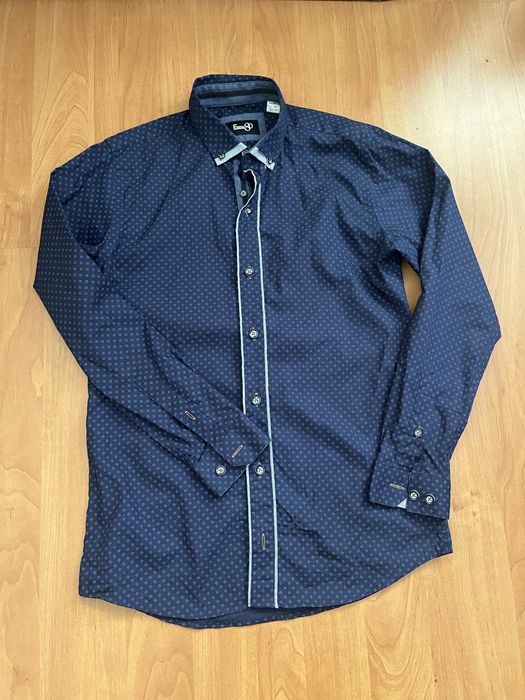 Риза за момче синя