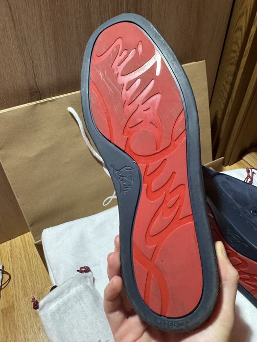 Christian Louboutin low navy blue