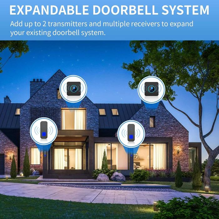 Безжичен звънец Nestling 300 метра, 55 мелодии