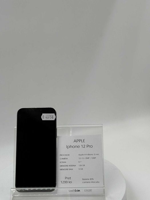 iPhone 12 Pro 128 GB 83% camera inlocuita Garantie 24 luni CashBox