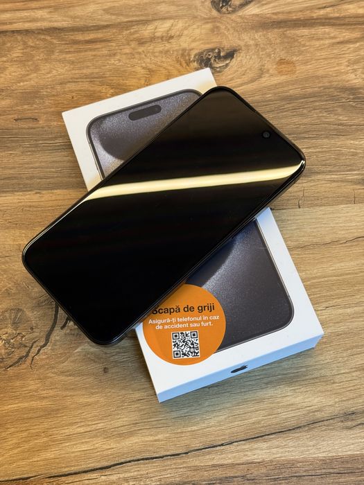 Iphone 15 pro max 256Gb-Black Titanium-5G-stare impecabila