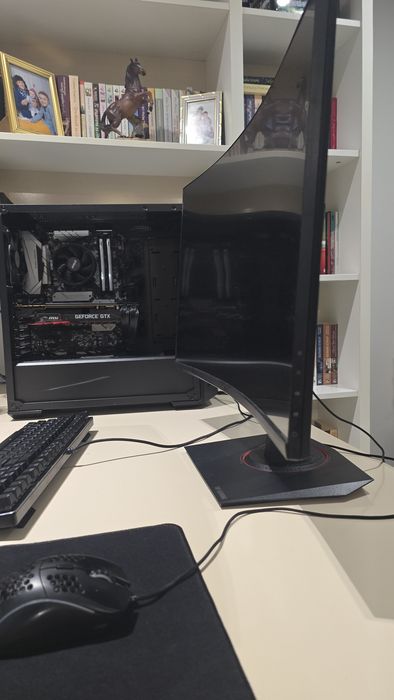 Gaming setup: Геймърски компютър + asus tuf 2k 165Hz монитор + Windows 11 Pro + Клавиатурата, мишка и mousepad(RGB)