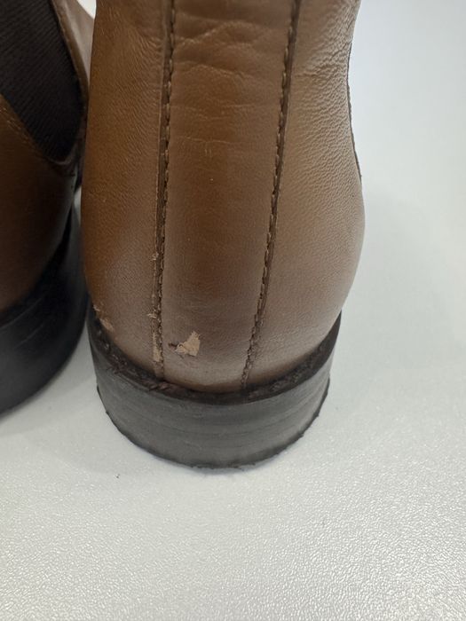 Ghete maro din piele naturala