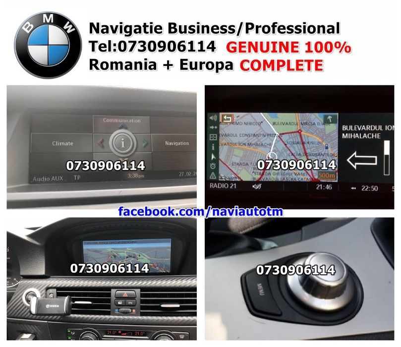 Reparatie Navigatie BMW CCC CIC NBT Garantie 12 luni! seria 3, 5, 6, X5, X6 E90 E91 E60 E61 E70 F10 F01 F30 reparatii navigatii fabricatie 2004-2020