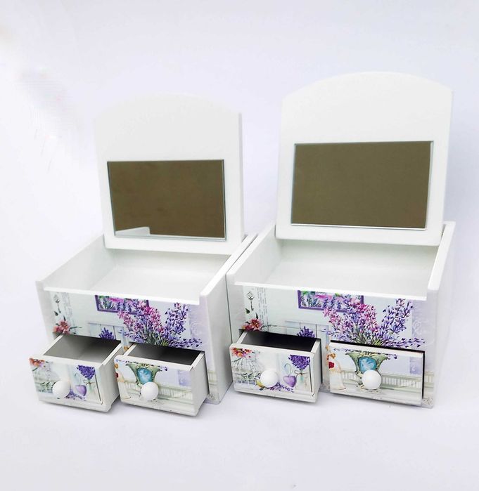 НОВА Дървена КУТИЯ ЗА БИЖУТА. Подаръчна Кутийка за Бижута Органайзер