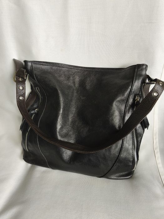 Голяма чанта естествена кожа