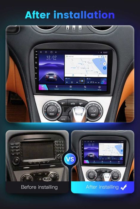 Navigatie Android 14 Mercedes SL R230 2001 2012 1/8 Gb CarPlay +CAMERA