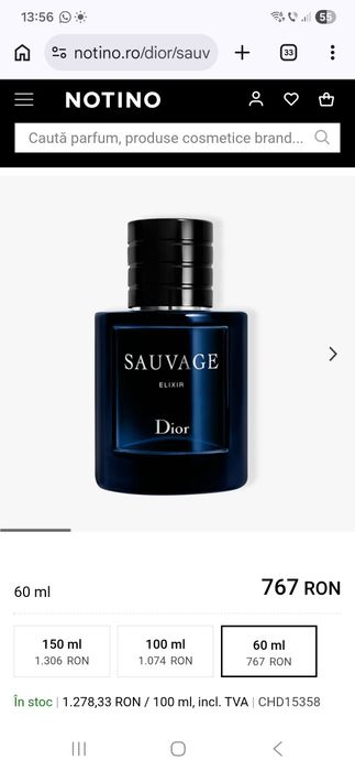 Parfum Dior Sauvage Elixir