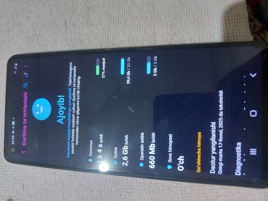 Samsung a 21 s holat yaxshi