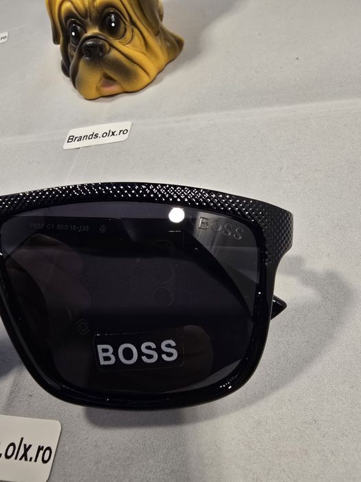 Promotie - Ochelari de soare polarizati Boss, Black Frame, Lucios, 802, made in Italy