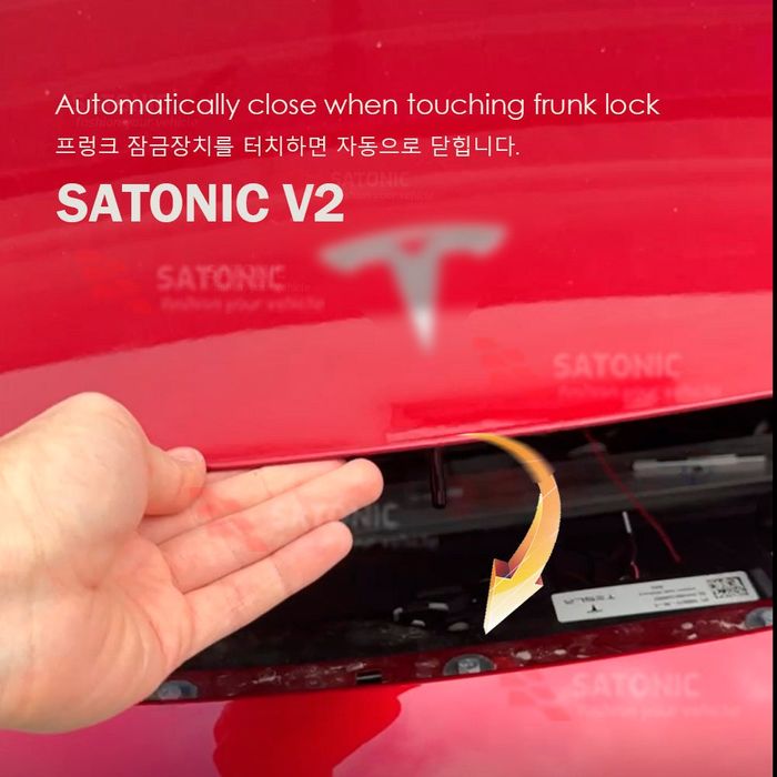 SATONIC V2 Soft Close Frunk Tesla Model 3 2016-2020