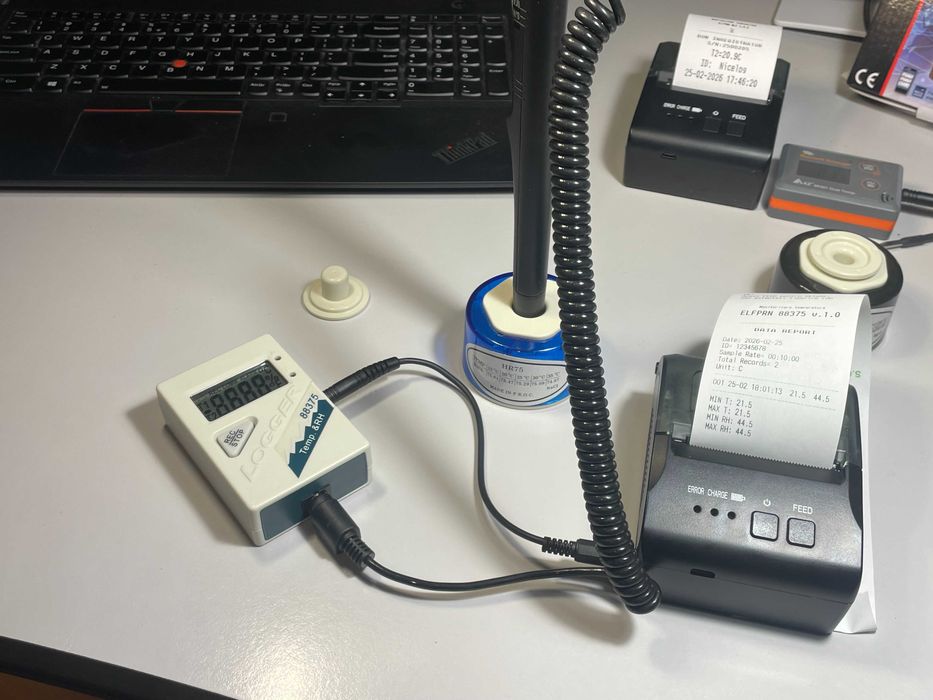 Inregistrator de temperatura si umiditate cu imprimanta