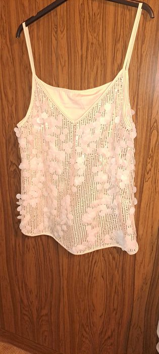 Топ цвят кайсия с пайети р - р L