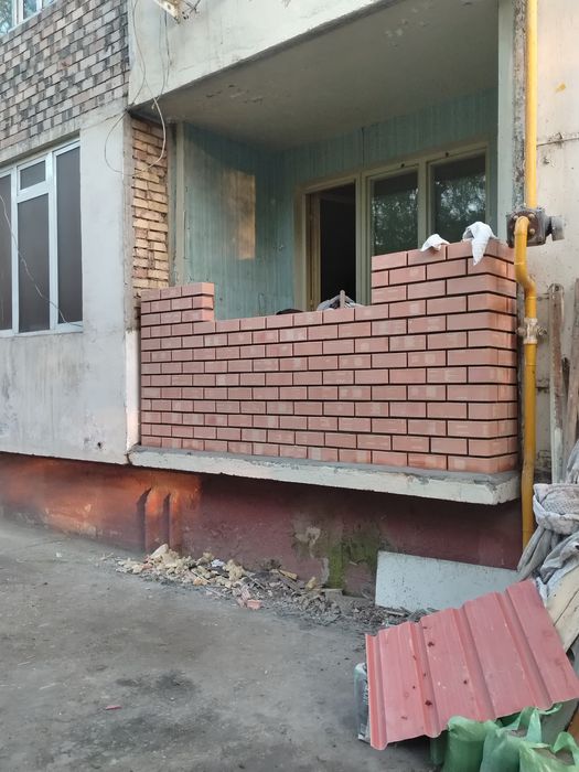 Кладка балкон. Балконга гишт терамиз