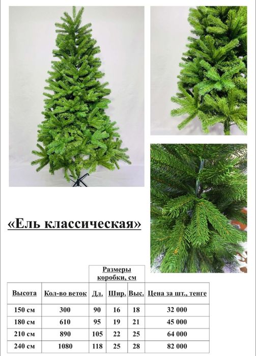 Искусственные литые елки в наличии
