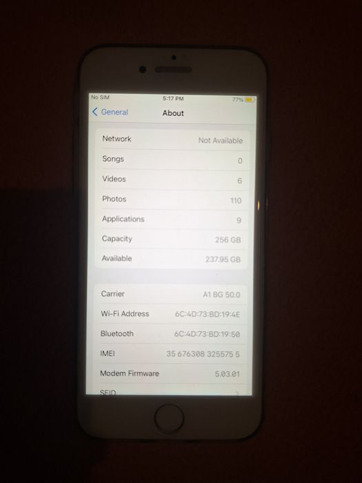 Iphone 8 256gb 78% battery