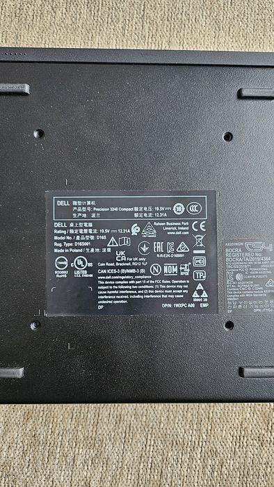 Dell Precision 3240 I7-10700, 32GB DDR4 Ram, 512 M.2 NVME SSD