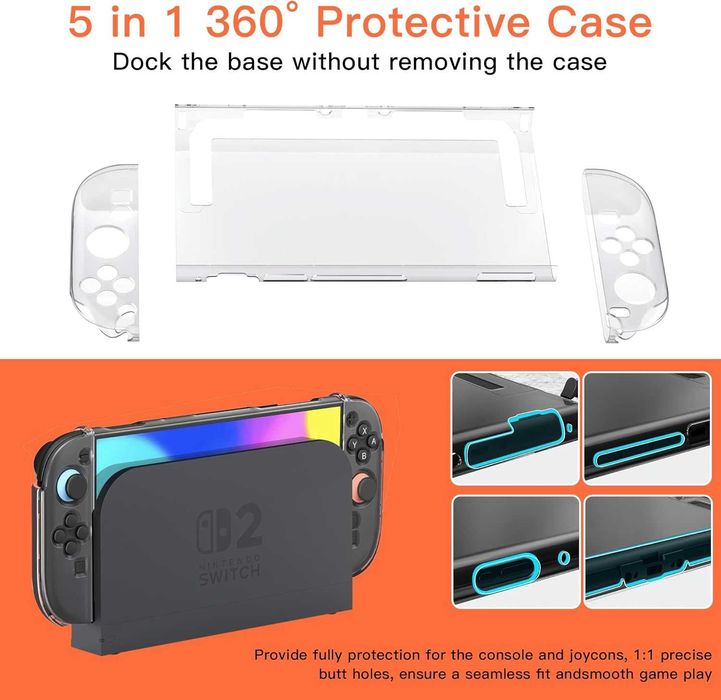 OCYEMY 20 в 1, калъф за носене и аксесоари за Nintendo Switch 2 (2025)