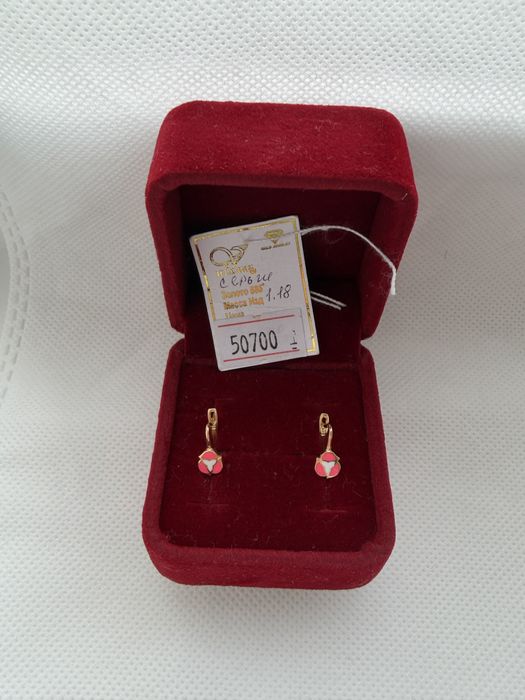 Продам детские золотые сережки