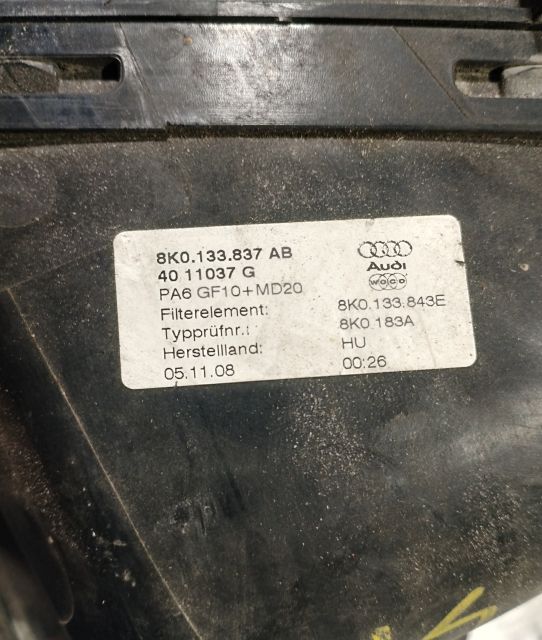 Carcasa filtru aer 8KO.133.837 AB Audi A4 B8/8K