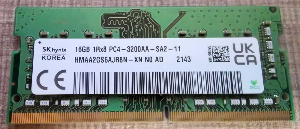 памет RAМ SODIMM 16Gb DDR4 3200 1.2v единични бройки