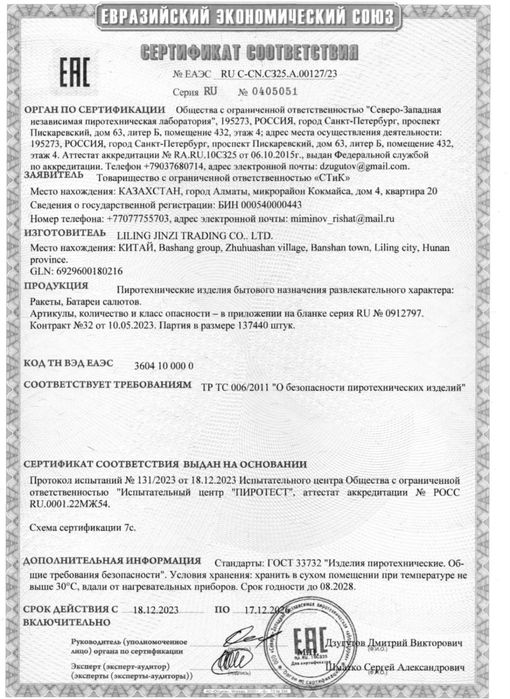 Салют ферверки от шашу