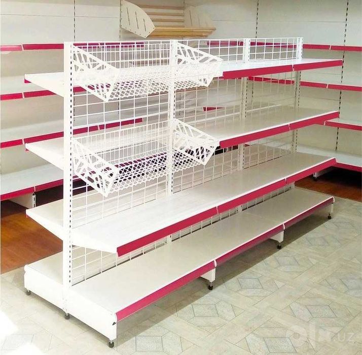 Мetall stellajlar, savdo tokcha, стеллаж для магазина