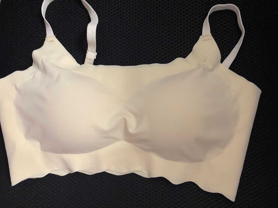 Bustiera/sutien roz pal, gri pal, galben pal, S/M, nou, poliamida