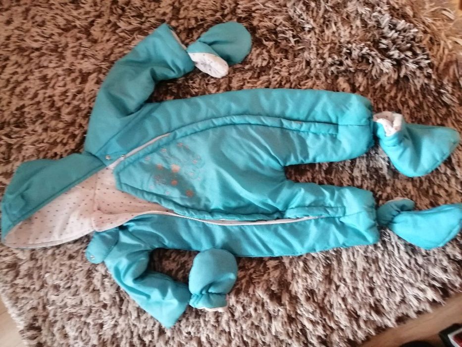 Бебешко зимно гащеризонче ескимосче от шушляк и памук-българско