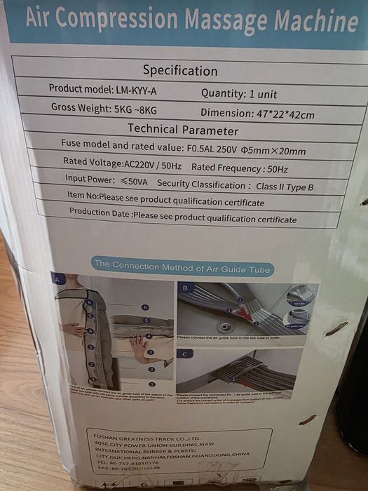 Aparat de masaj ,drenaj limfatic