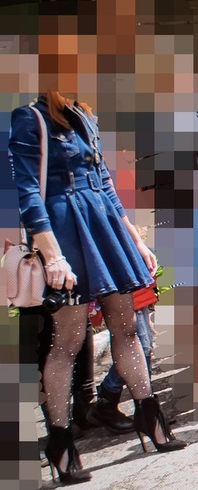 Джинсовое платье 42 размер