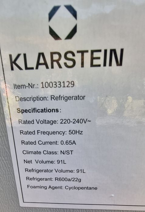Хладилник Klarstein 91L