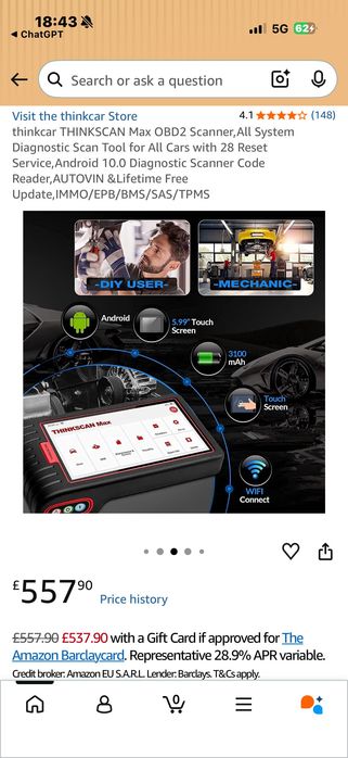 THINKSCAN Max OBD2 Автомобилна Диагностика
