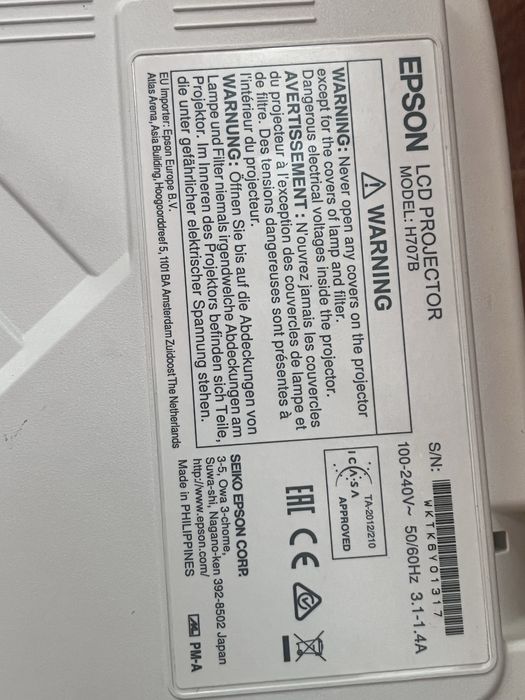 Проектор epson на запчасти