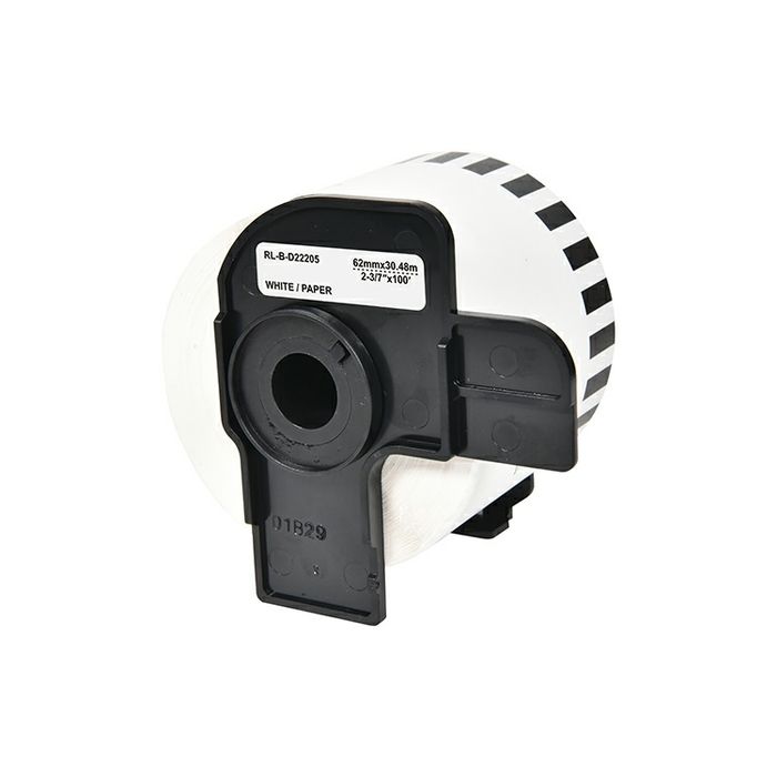 Rolă de etichete termice continue albe de 62 mm