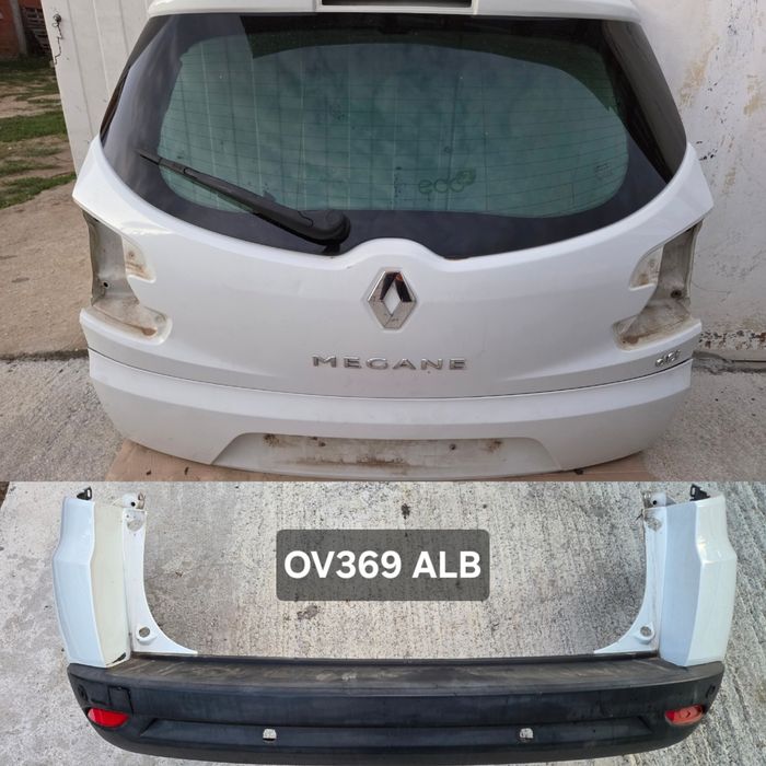 Haion bara spate Renault Megane 3 break alb OV369 TEGNE TEKNG
