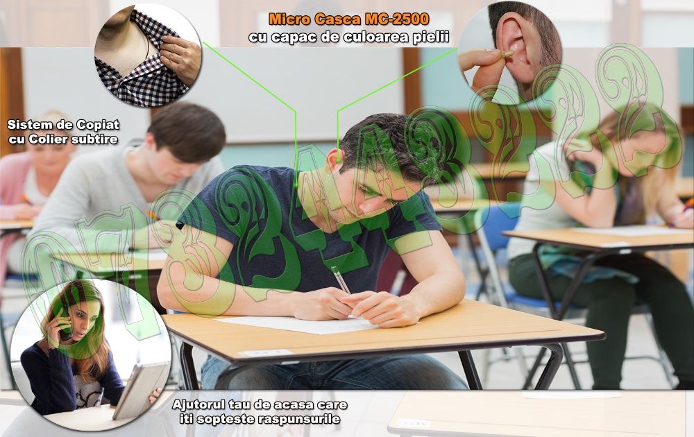 NOU! Casca Japoneza de copiat + Colier Mufa Jack Casti Copiat fara fir